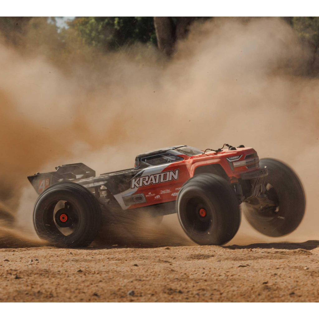 Arrma ARA4408V2T3 1/10 KRATON 4S 4X4 RTR Brushless Speed Truck, Red