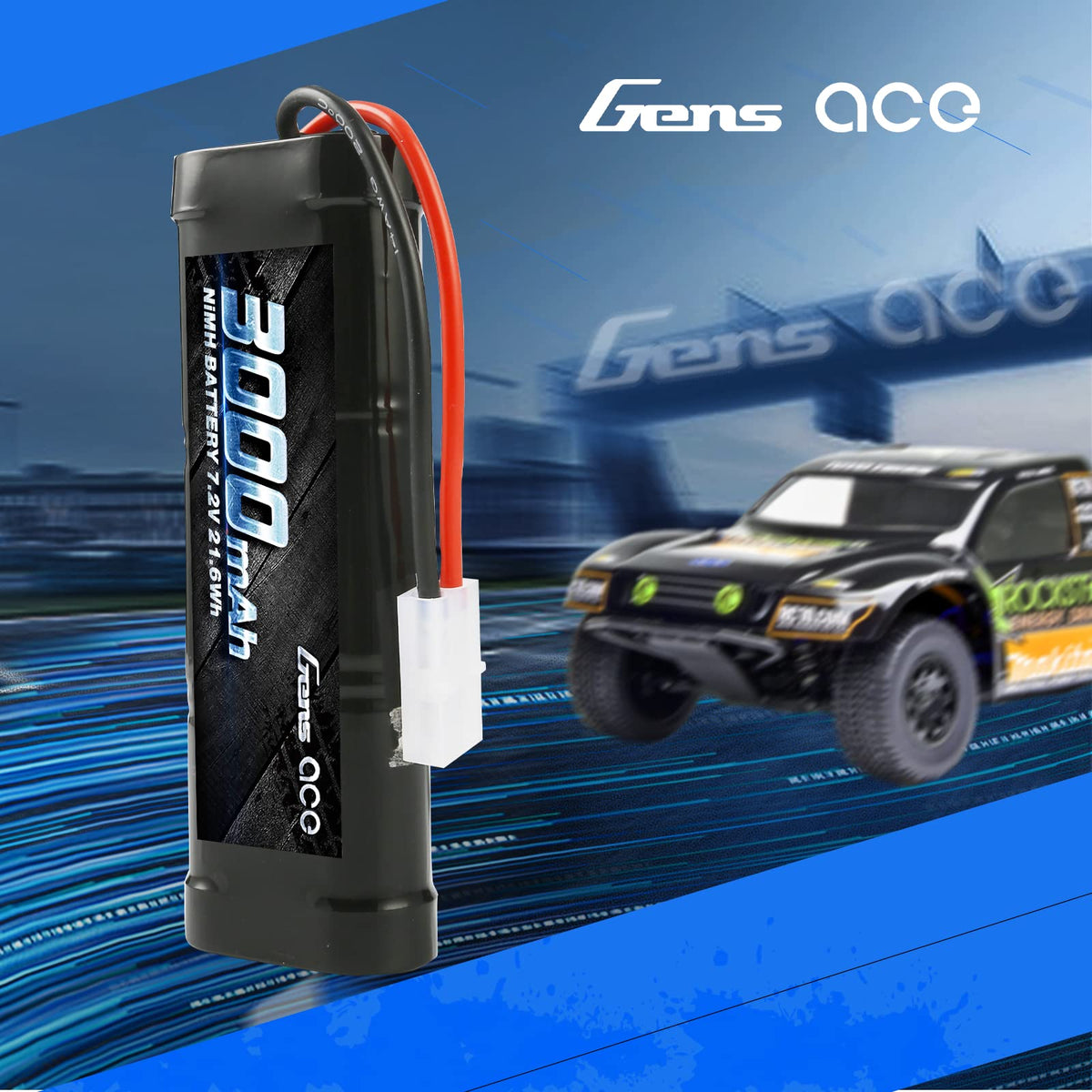 Gens Ace NM30006ST 7.2V 3000mAh 7.2V NiMH: TAM