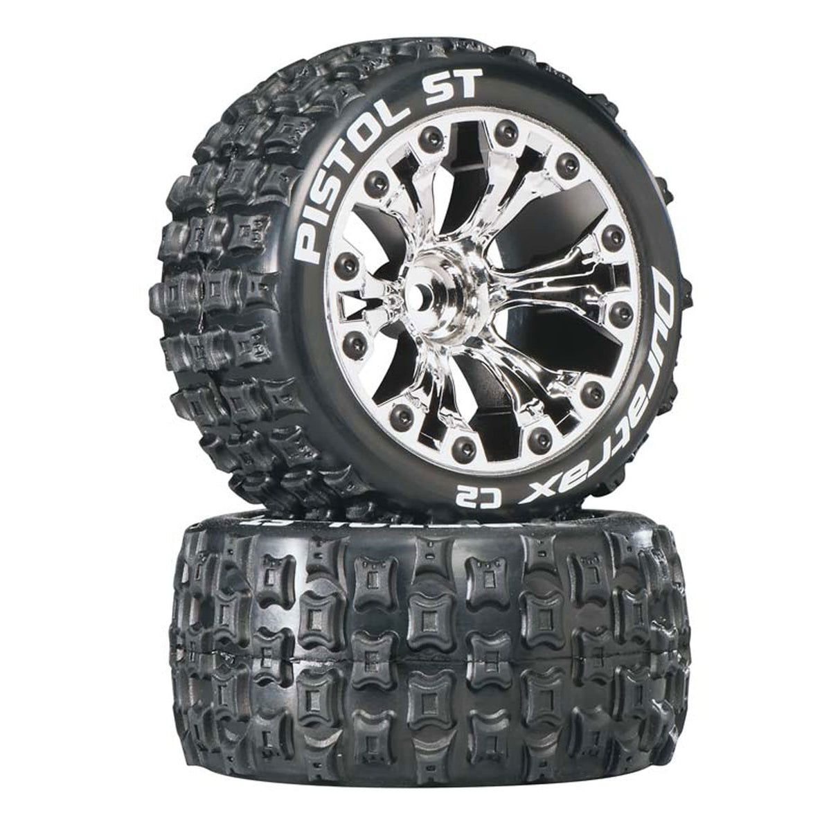 DuraTrax DTXC3557 Pistol ST 2.8 Truck Mntd 1/2 Offset C2 Chrm (2)