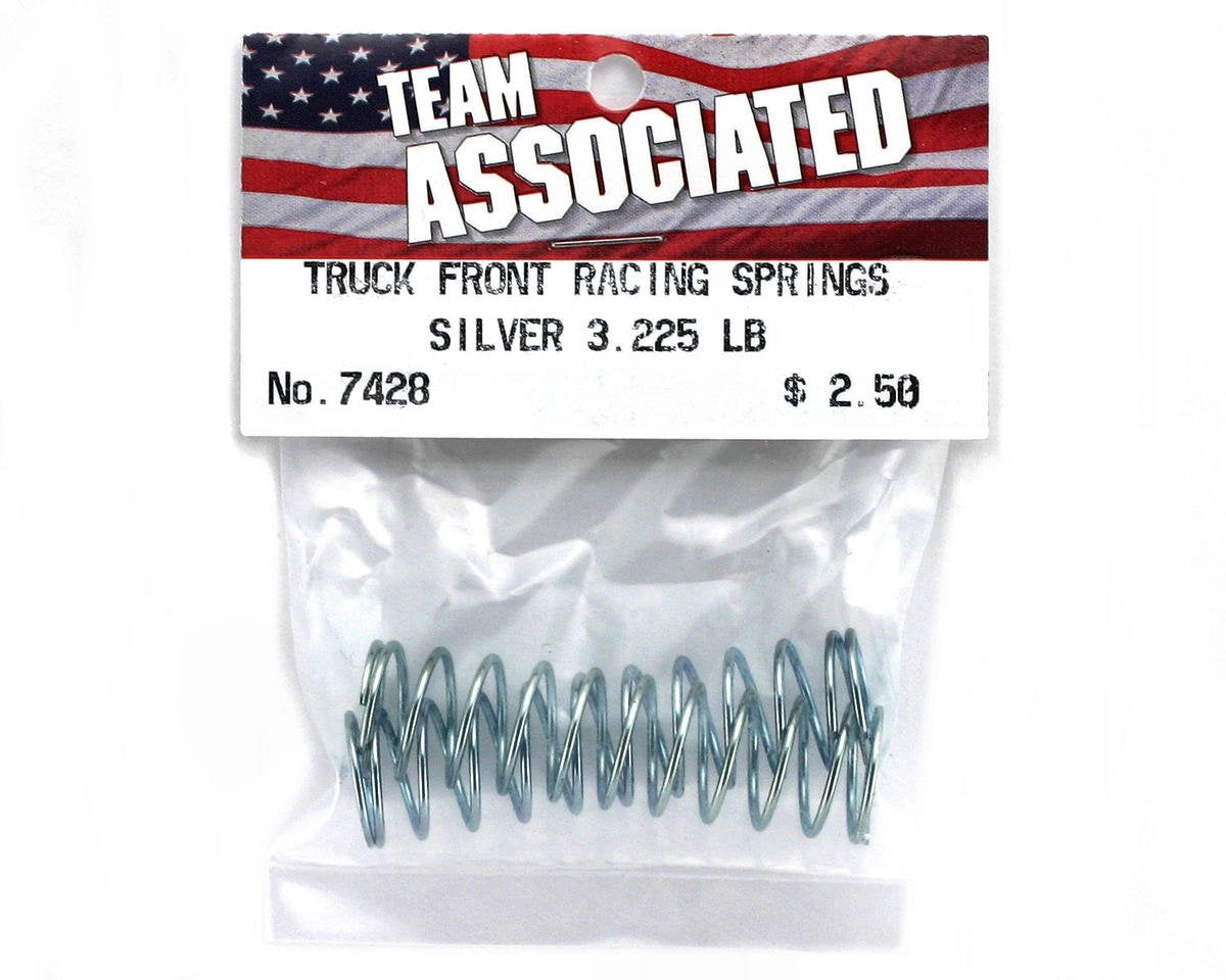 Team Associated 7428 Front Shock Springs (2) Silver/Medium: Truck