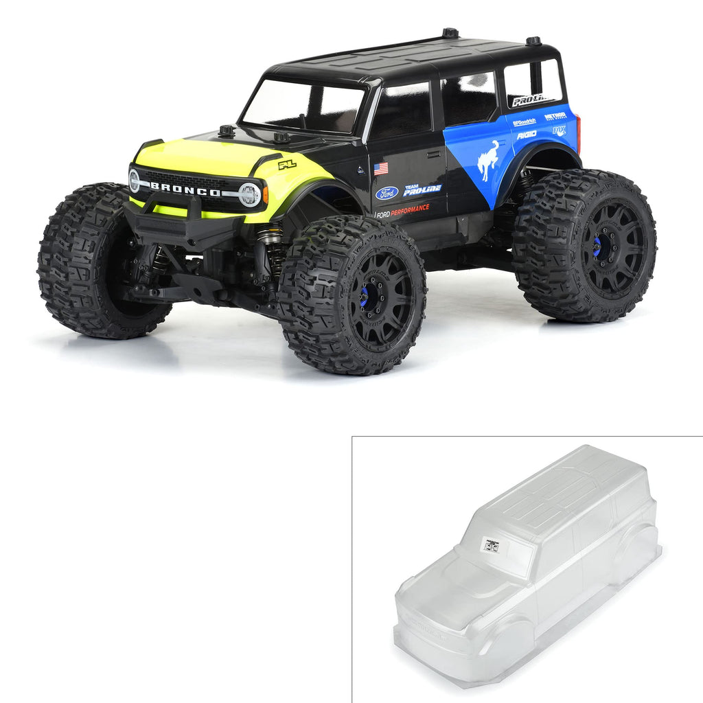 Pro-Line 359400 1/8 2021 Ford Bronco Clear Body: Maxx, E-Revo 2.0