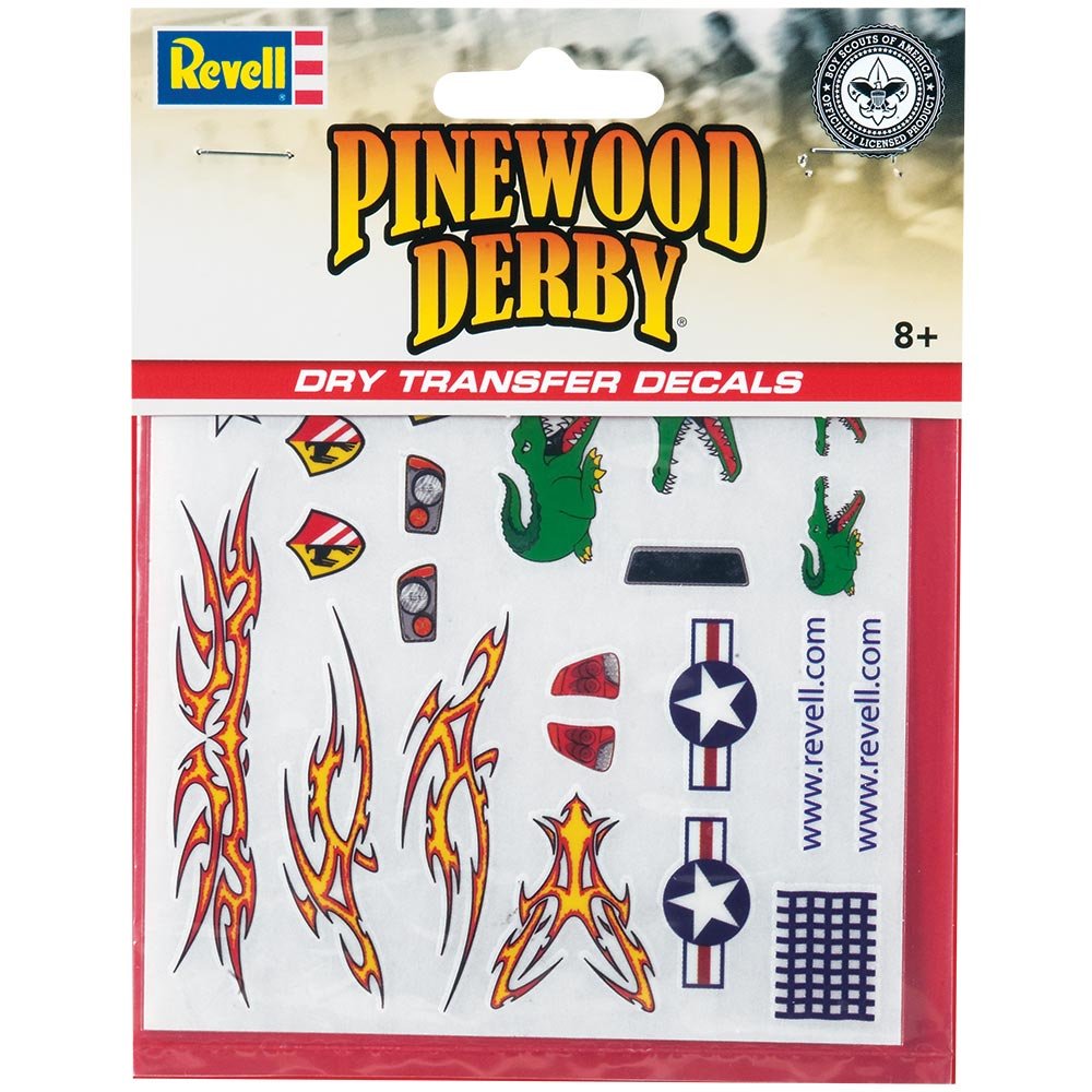 Revell RMXY9624 Pinewood Derby Dry Transfer Decals E Official Boy Scouts