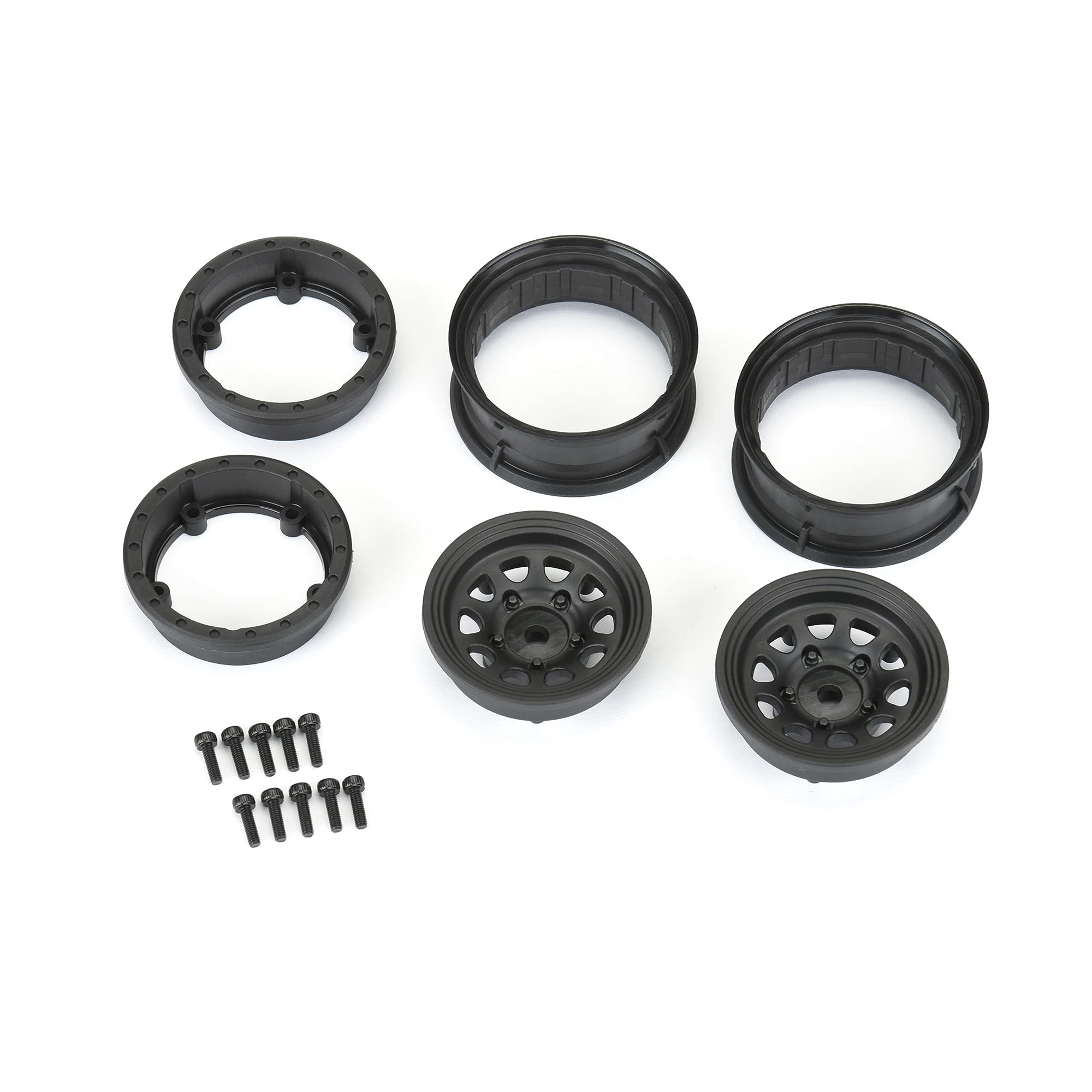 Pro-Line 279703 Keystone 1.55" Black Wheels Rock Crawlers F/R