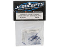 J Concepts 51391 RC10B7 Titanium Screw Set, Lower, Blue, 28pc