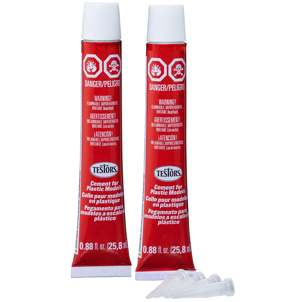 Testors 290278 Cement for Plastics 7/8 oz Tube 2 Pack