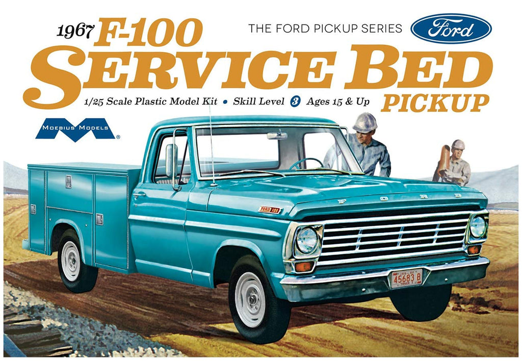 Moebius Models 1239 1967 Ford F100 Service Bed 1/25 Model Kit