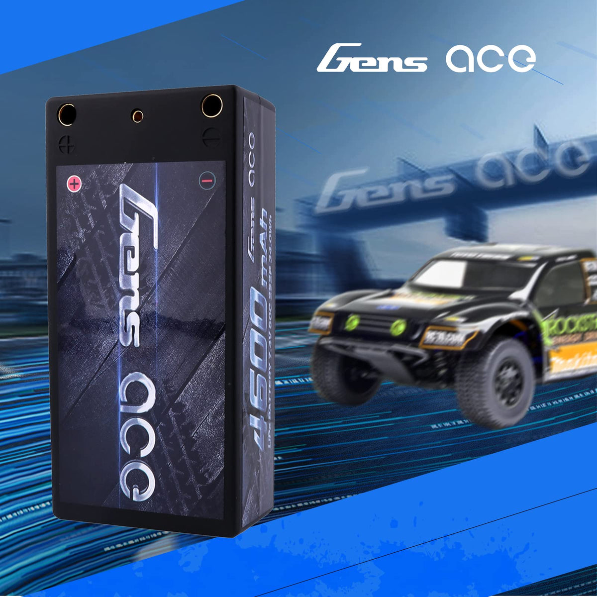 Gens Ace 46002S60D 4600mAh 7.4V 60C 2S2P Lipo Battery Shorty Pack 29#
