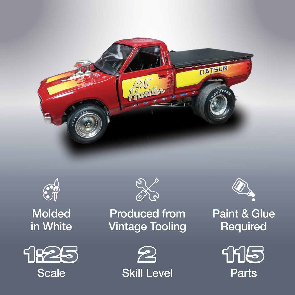 MPC 982 1975 Datsun Pickup Lil' Hustle Model Kit
