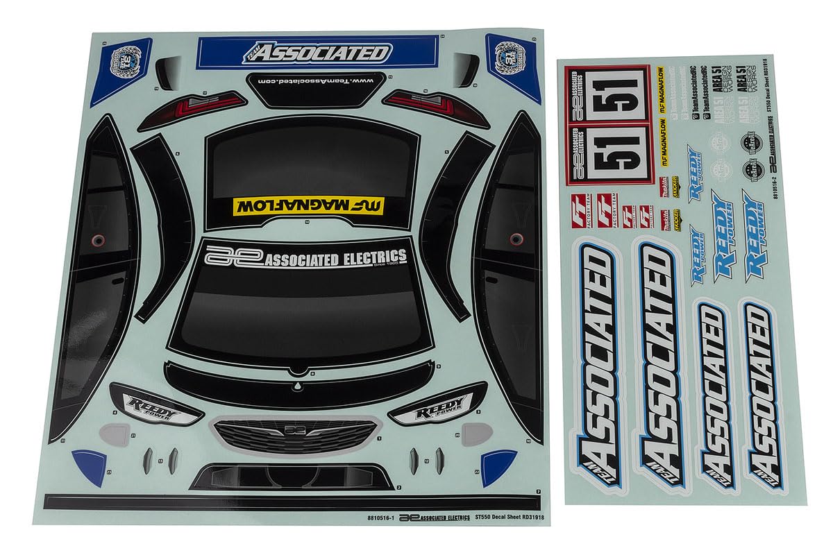 Team Associated 31918 Apex2 Sport ST550 Decal Sheet