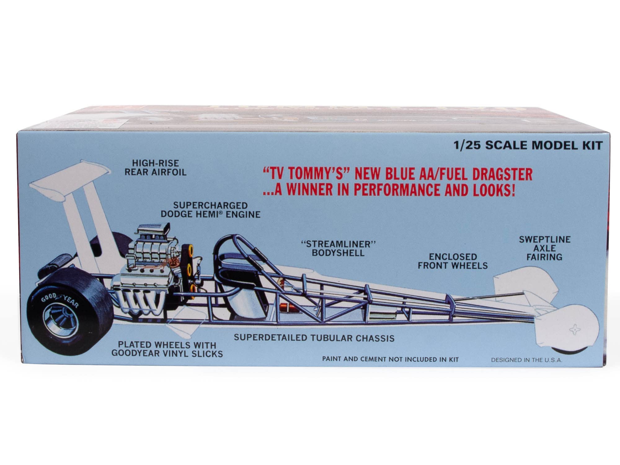 AMT 1254 Tommy Ivo Streamliner Dragster Supercharged 426 HEMI 1/25 Model Kit