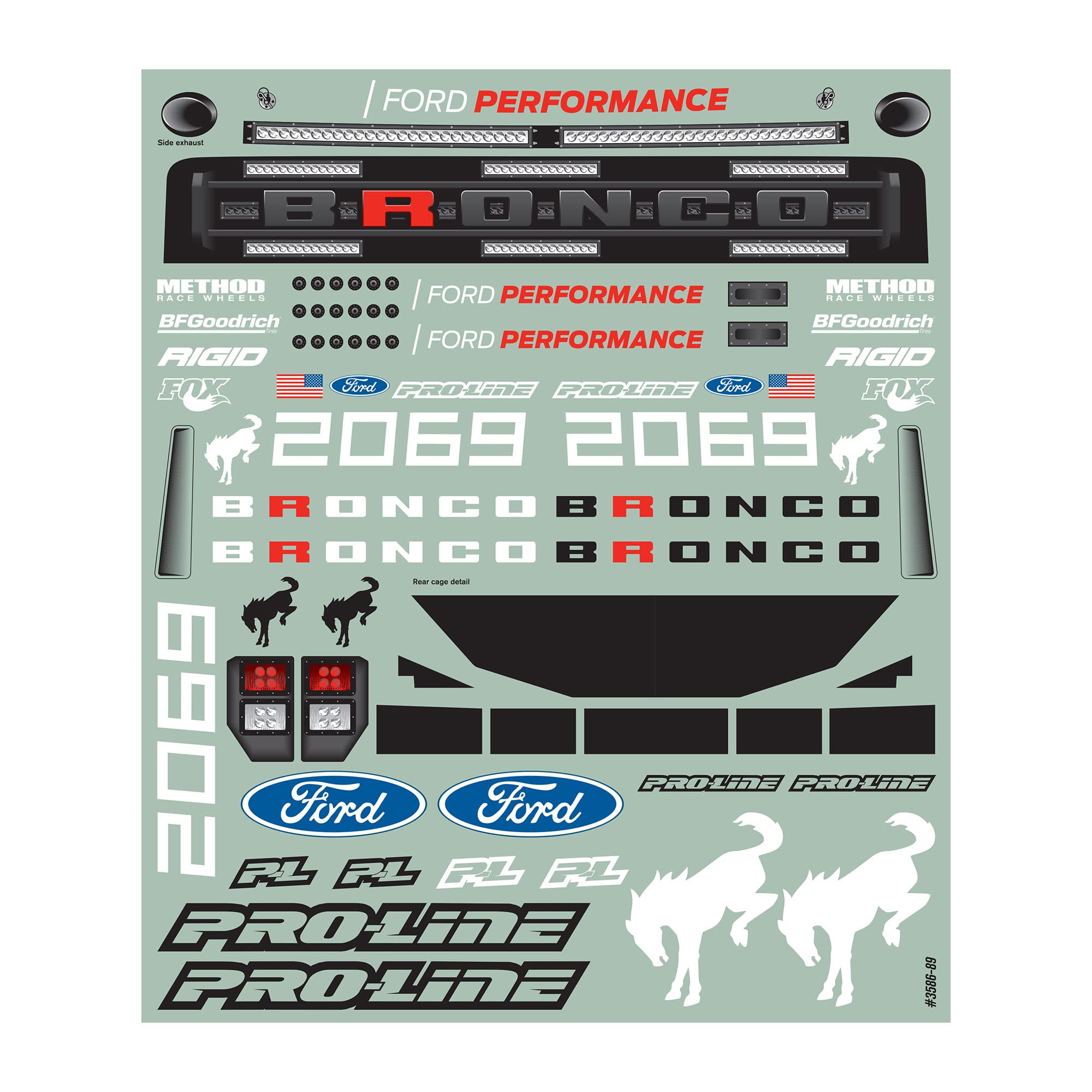 Pro-Line 358600 1/10 Ford Bronco R Clear Body: Short Course