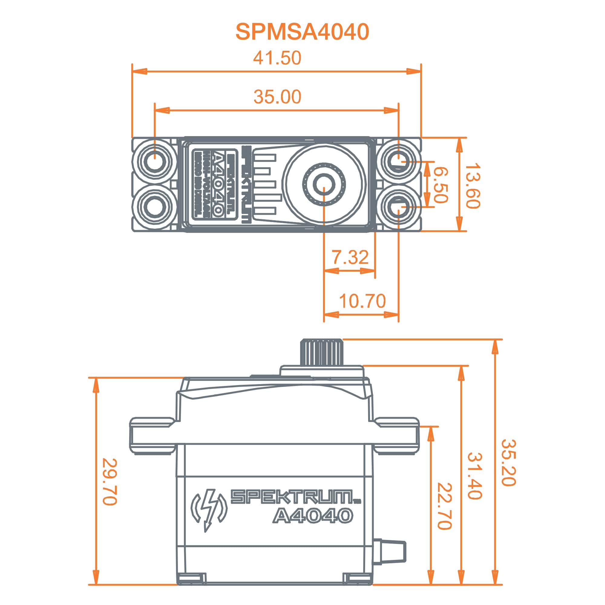Specktrum SPMSA4040 A4040 MT/HS Micro MG HV Servo