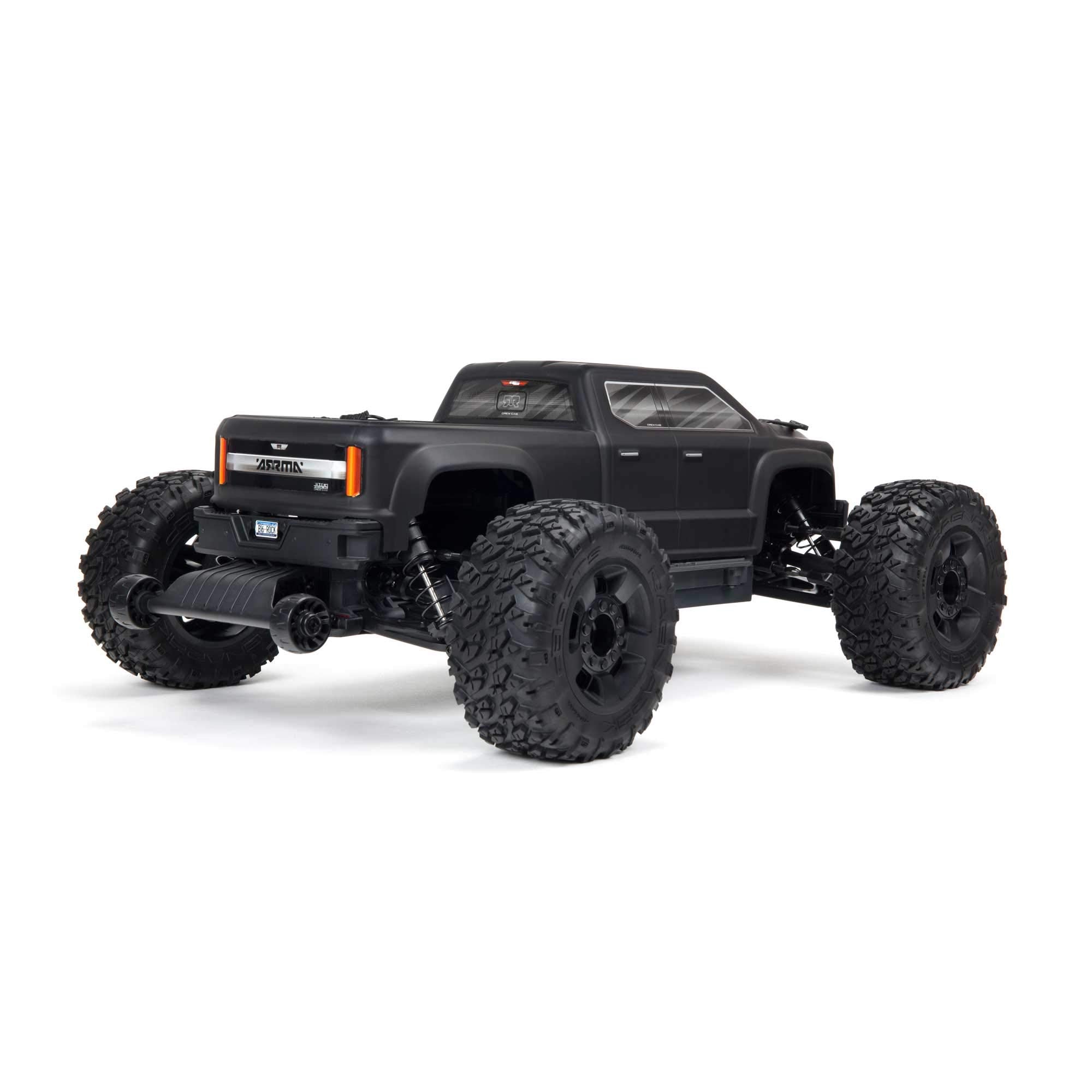 Arrma 4312V3 Big Rock 4X4 3S BLX Brushless 1/10 4WD Monster Truck, Black