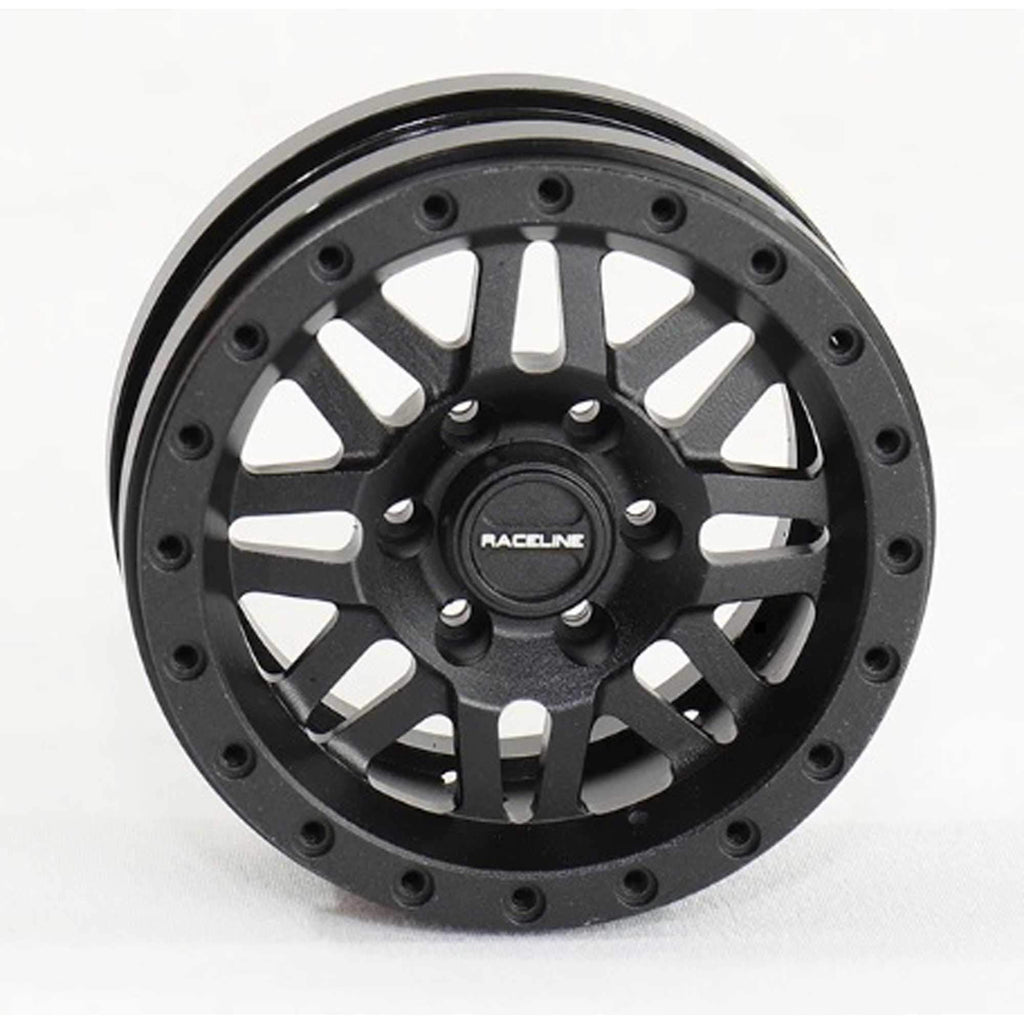 Pit Bull Tires PBW15RYBB 1.55 Raceline Ryno Aluminum Black, Beadlock Wheel and Ring