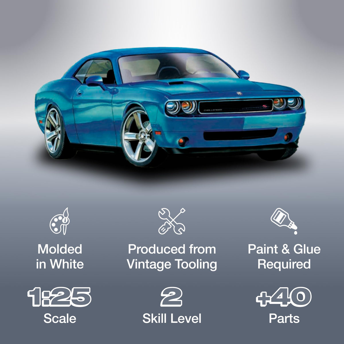 AMT 1117 1/25 2009 Dodge Challenger R/T Model Kit