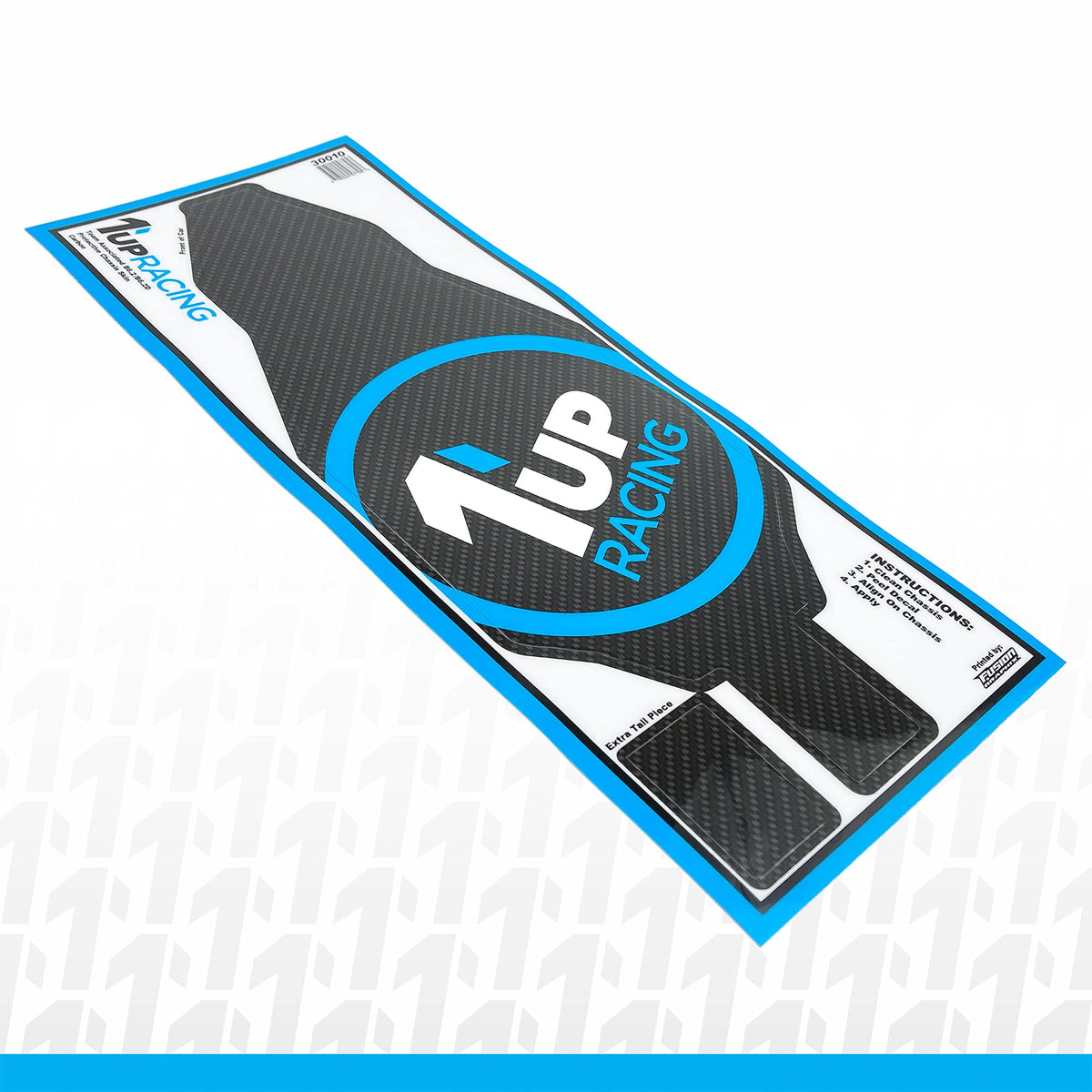 1UP Racing 30010 Carbon Fiber Look B6.2/B6.2D Chassis Skin