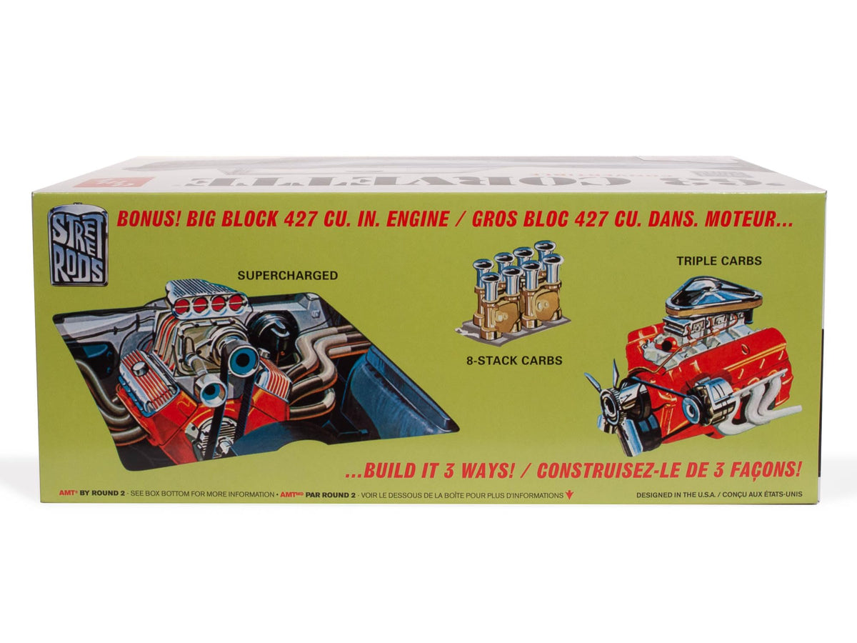 AMT 1335M 1963 Chevy Corvette Convertible 1/25 Model Kit