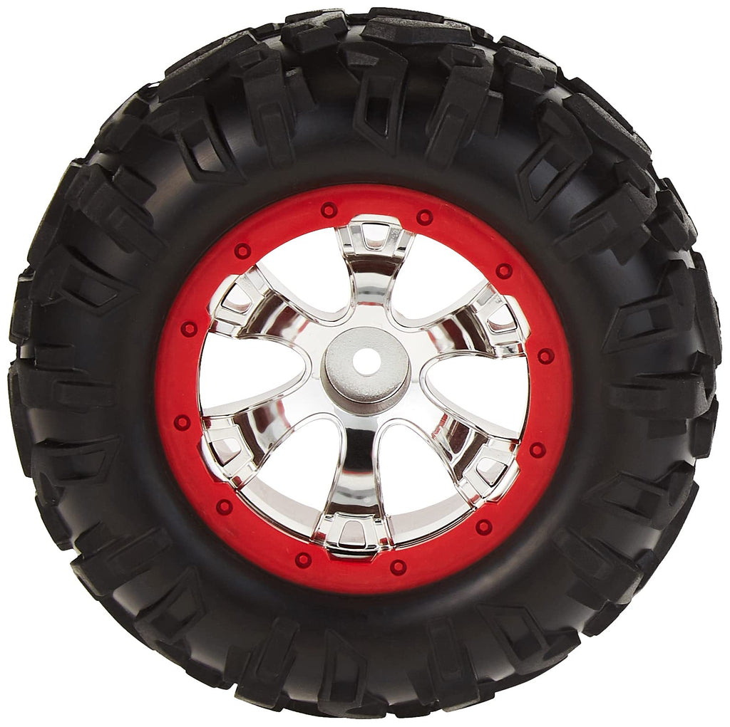 Traxxas 7272 Geode Wheels,Red & Canyon AT Tires (2): 1/16 Summit