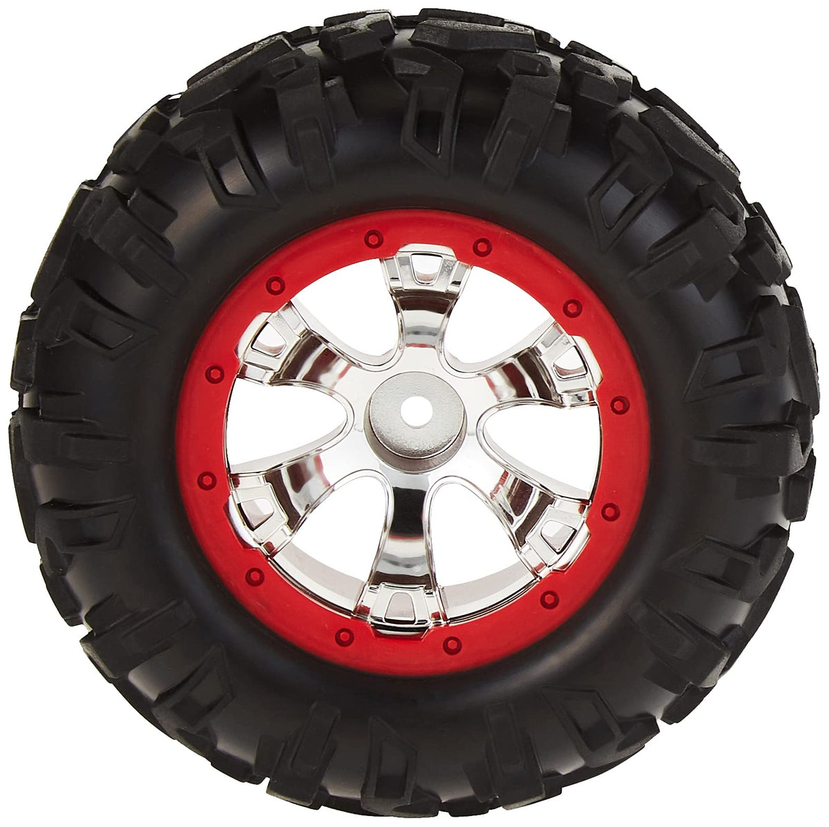 Traxxas 7272 Geode Wheels,Red & Canyon AT Tires (2): 1/16 Summit