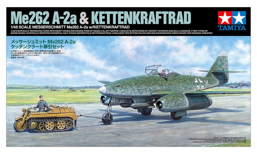 Tamiya 25215 1/48 Messerschmitt Me262 A-2a with Kettenkraftrad