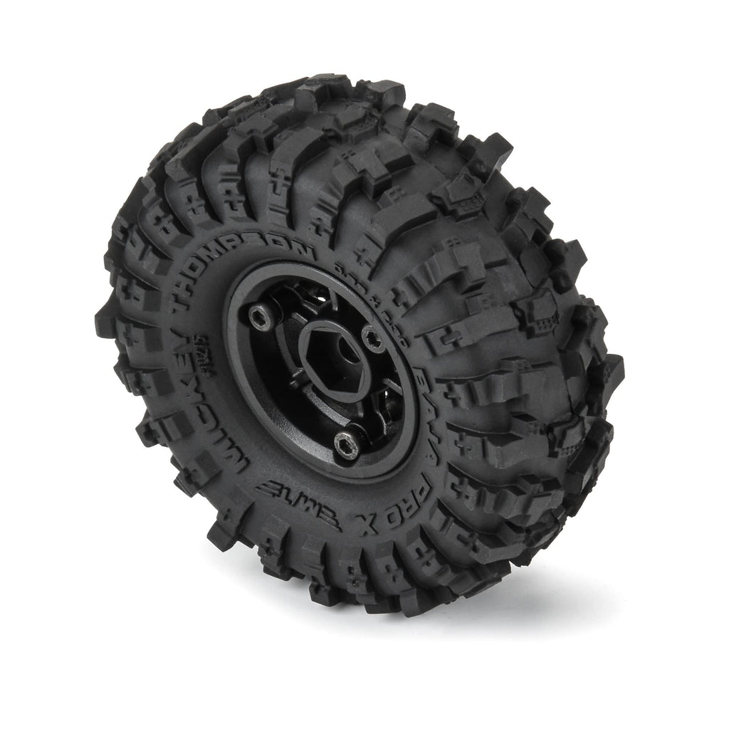 Pro-Line 1021510 1/24 Mickey Thompson Baja Pro X F/R 1.0" MTD Tires 7mm Black Holcomb (4)