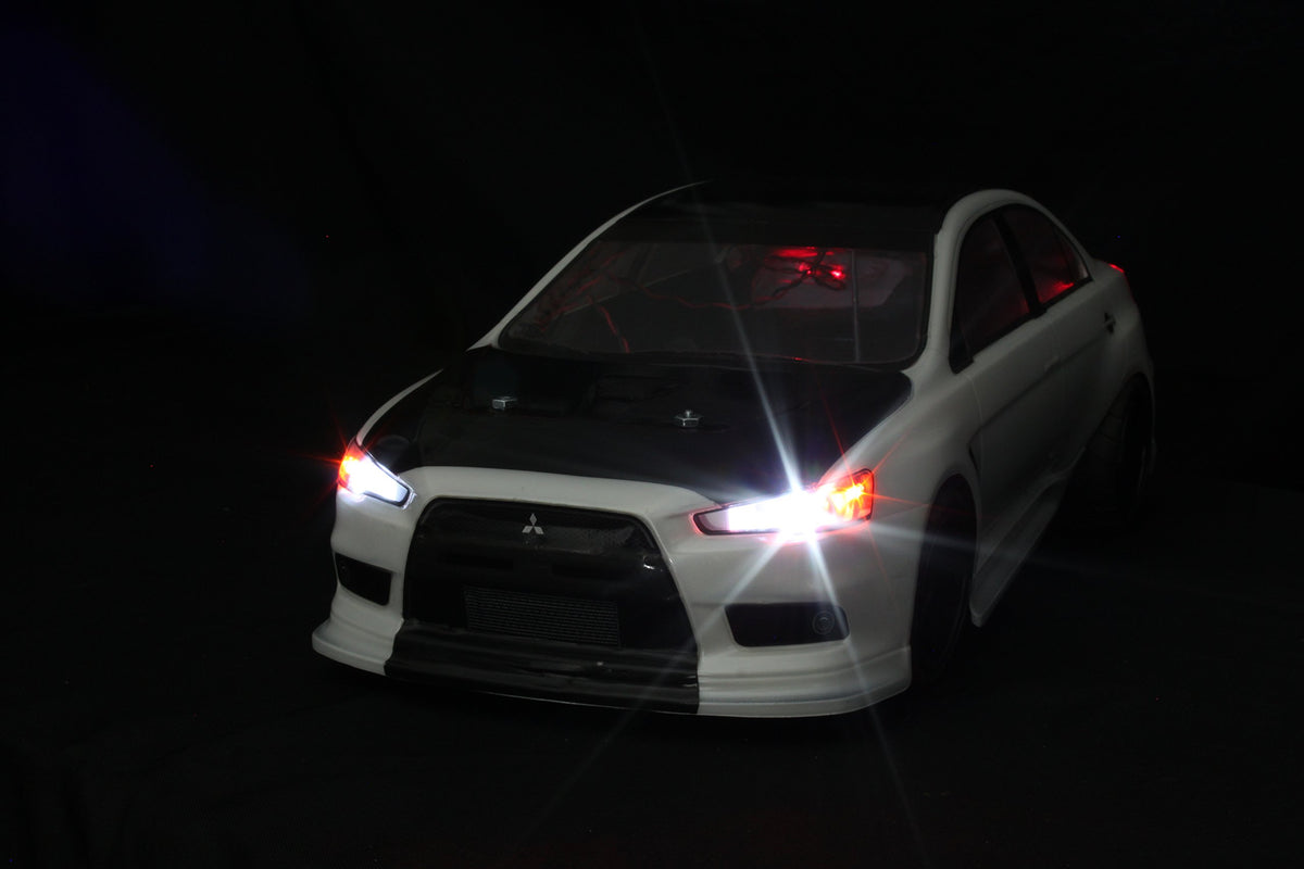 MyTrickRC CR1 Car Package 2 Headlight - 1-UF-7 Controller, 2-White,