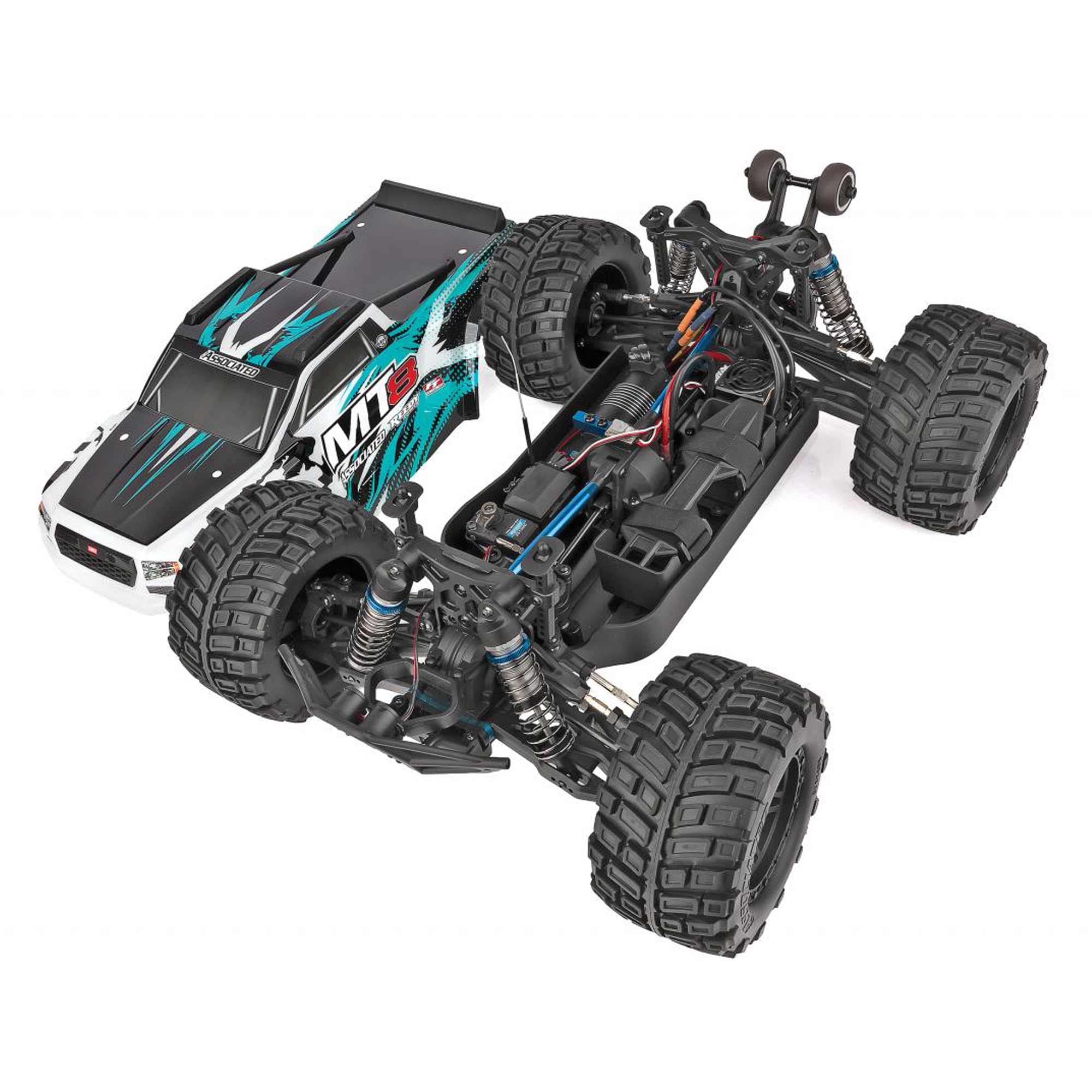 Team Associated 20521C RIVAL MT8 RTR, Teal LiPo Combo