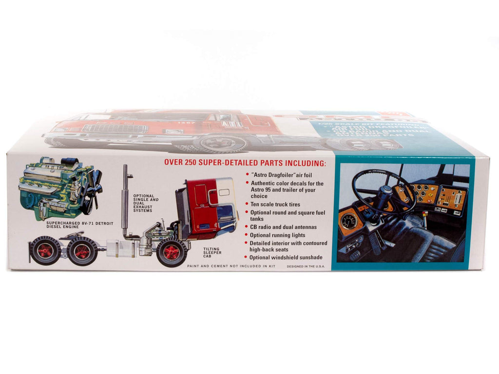 AMT 1140 1/25 GMC Astro 95 Semi Tractor Truck Model Kit Skill 3