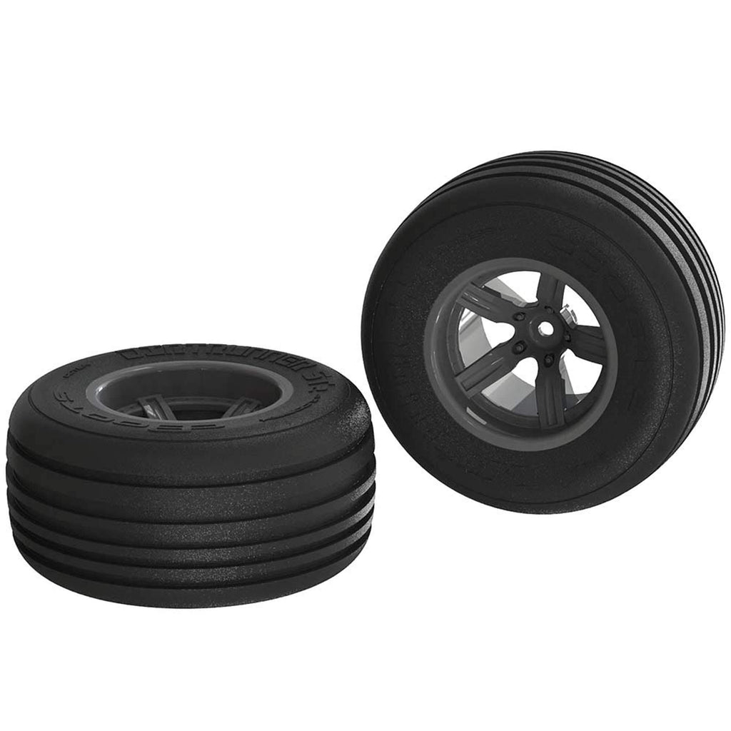 Arrma AR550040 Dirt Runner ST Front Tire Set Glued Black (2)