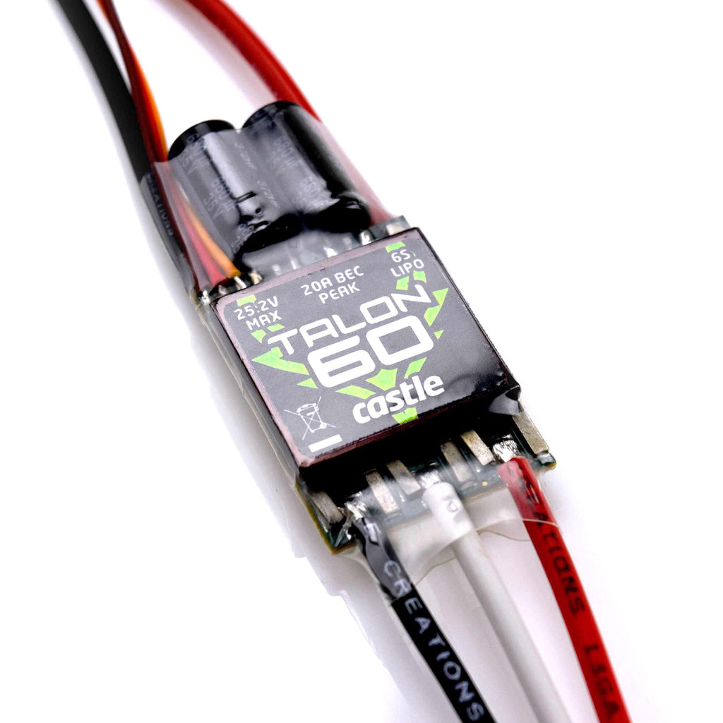 Castle Creations 010-0163-00 TALON 60, 60-Amp, 6S MAX, Heavy Duty BEC 010016300
