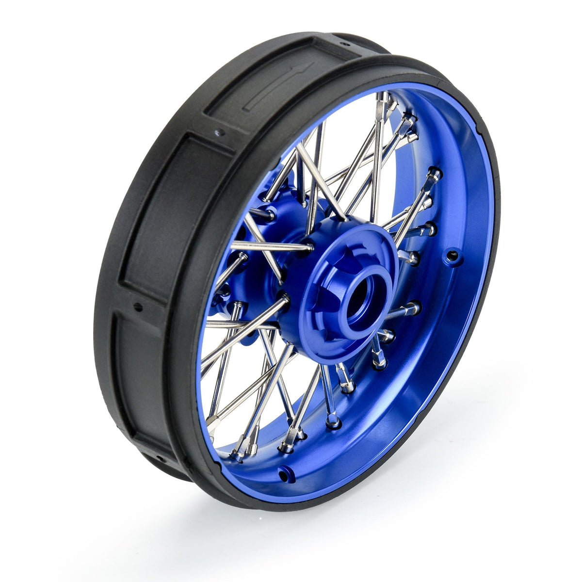 Pro-Line 284700T1 Pro-Spec Aluminum V2 Bead Front Wheel Assembled, Blue for Losi Promoto-SM