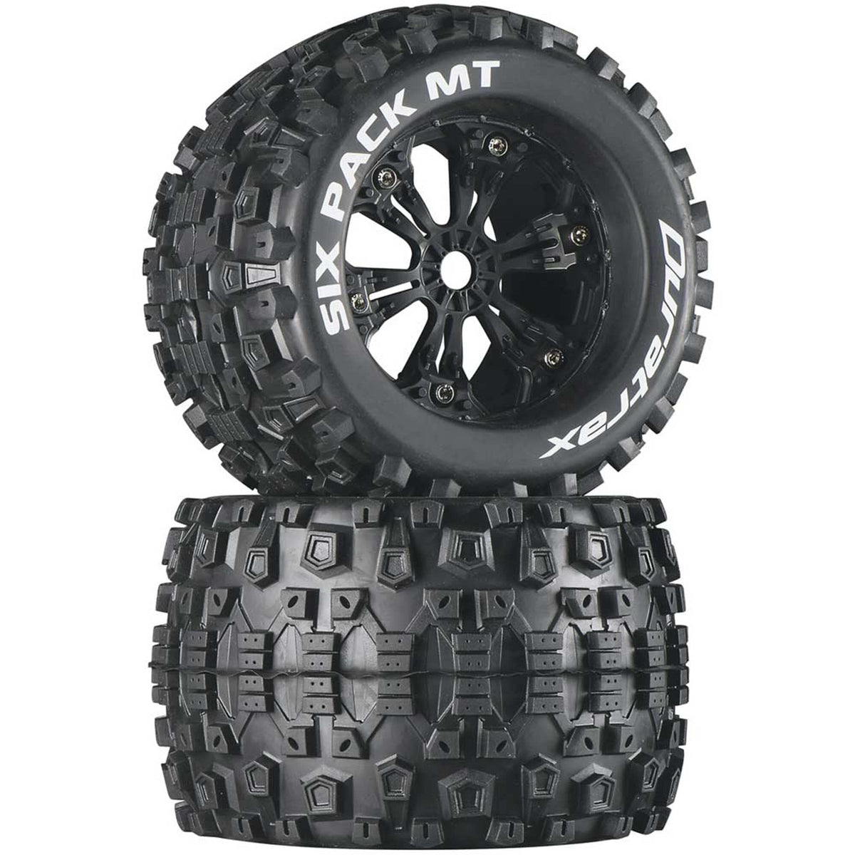 DuraTrax DTXC3582 Six Pack MT 3.8 Mounted Black (2)