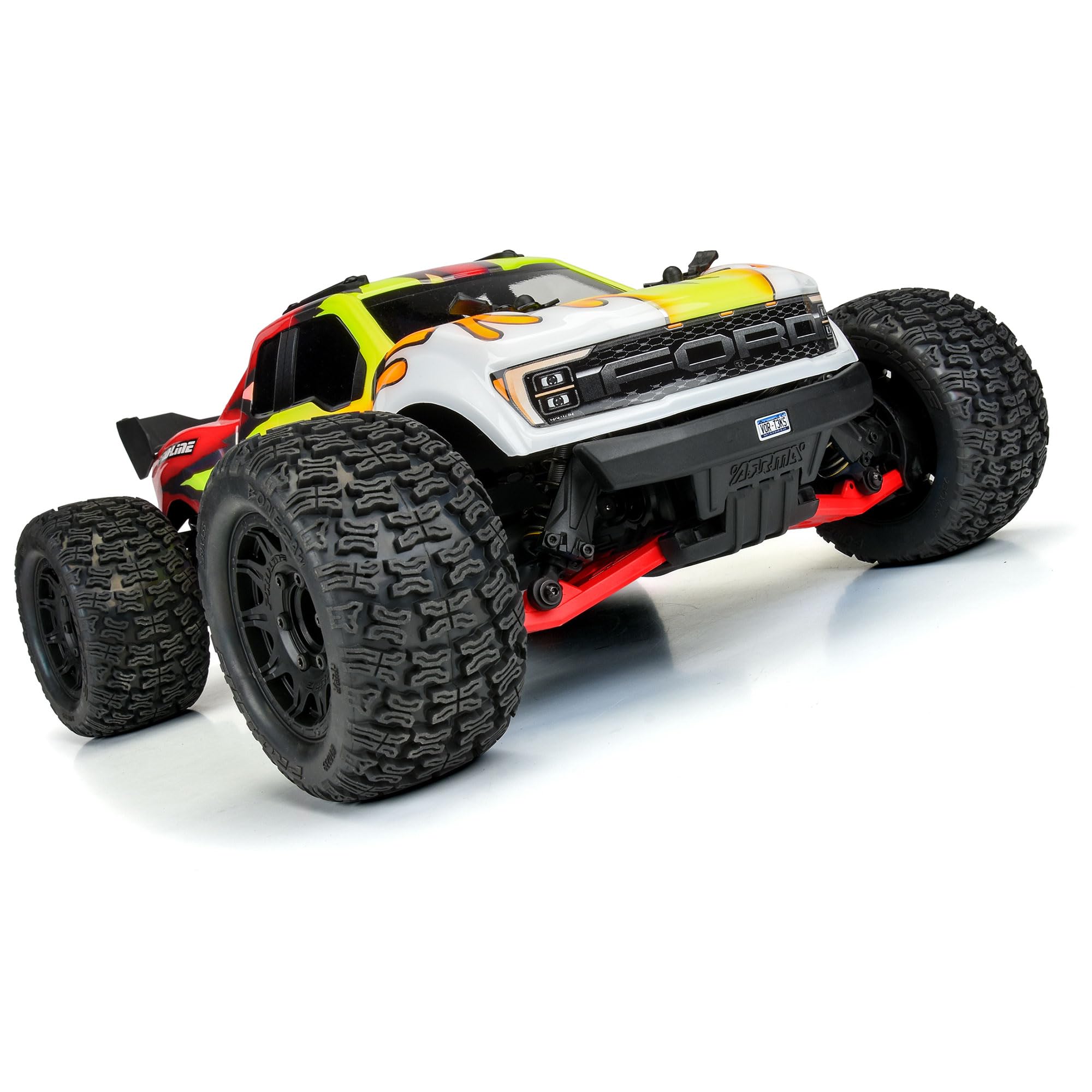 Pro-Line 639907 Bash Armor Front Suspension Arms (Red) for ARRMA 3S Vehicles