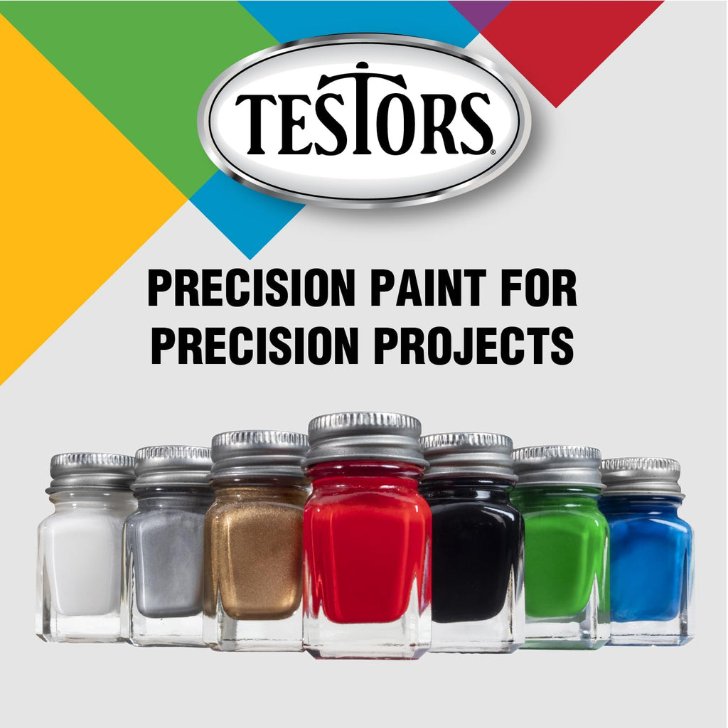 Testors 1147TT Gloss Black Enamel Paint 1/4 oz Model Hobby Paint