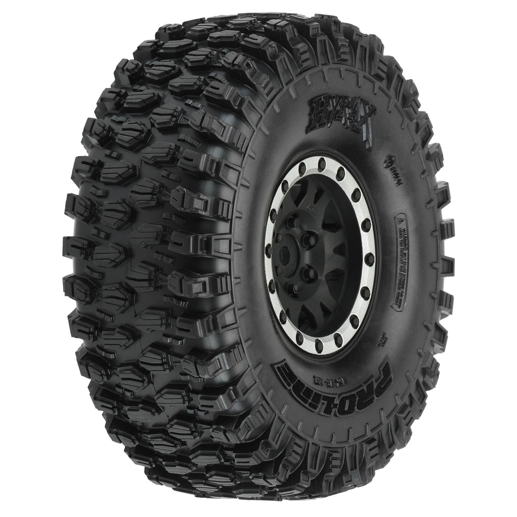 Pro-Line 1012813 Hyrax 1.9 G8 MTD Impulse Blk/Slvr Wheels F/R (2)
