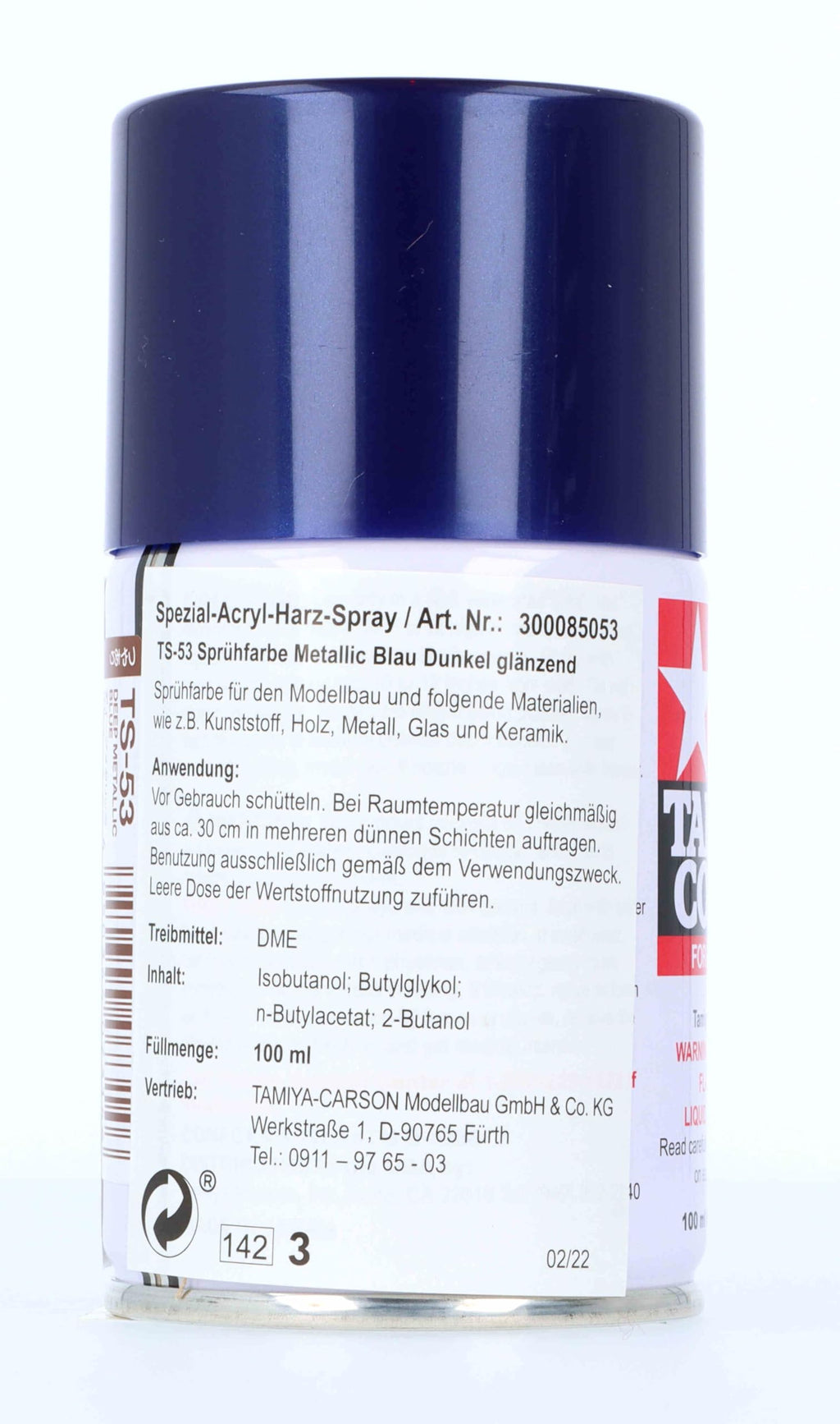 Tamiya 85053 Spray Lacquer TS-53 Deep Metallic Blue - 100ml Spray