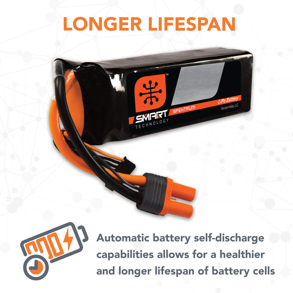 Spektrum SPMX13003S30M 1300mAh 3S 11.1V Smart LiPo Battery 30C IC3