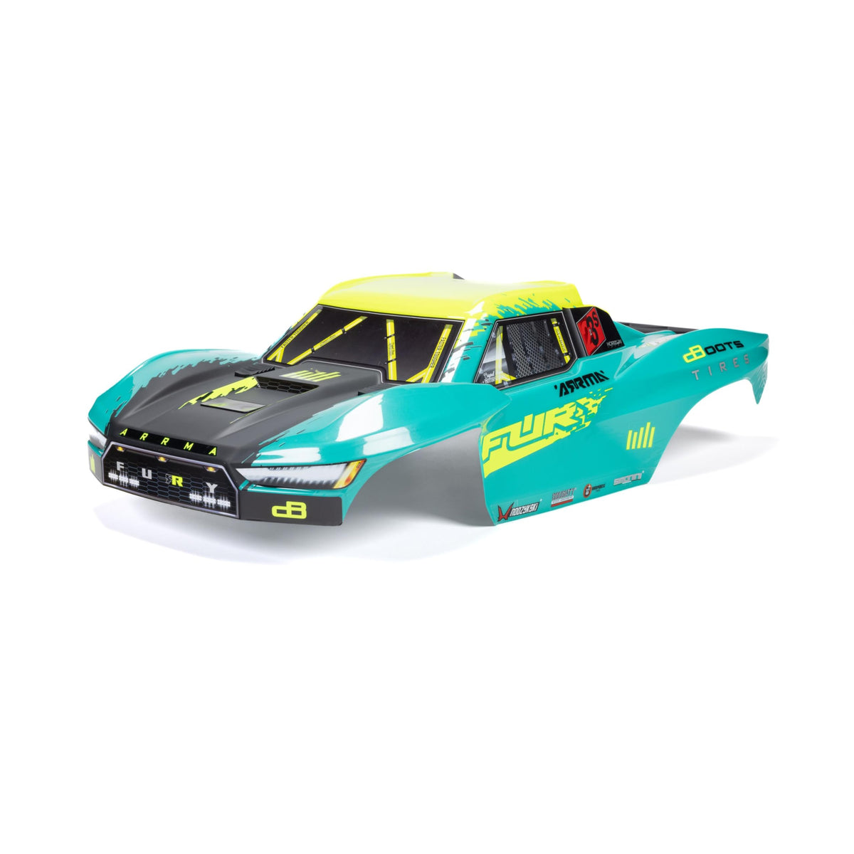 Arrma ARA-2120 FURY Painted Decaled Trimmed Body Set (Green)