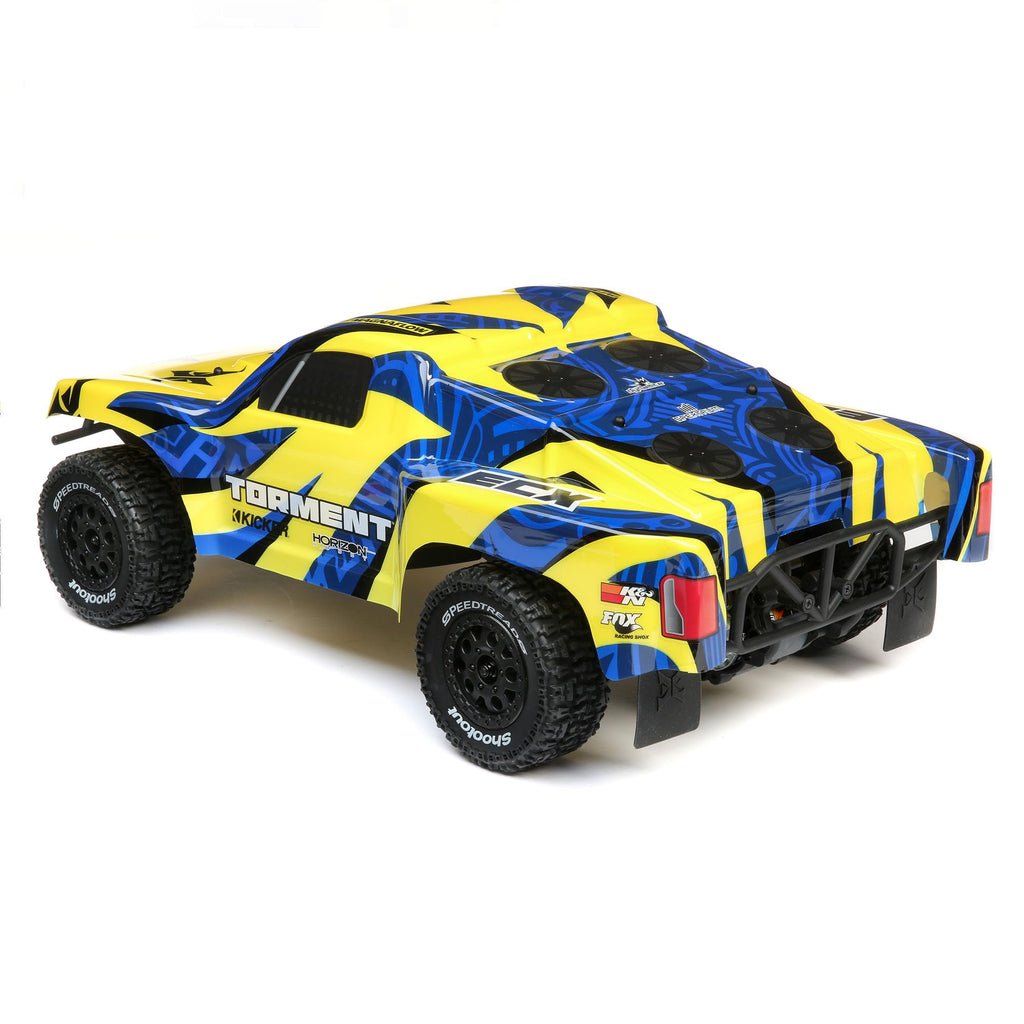 ECX ECX03433T1 1/10 2wd Torment SCT: Yellow/Blue RTR