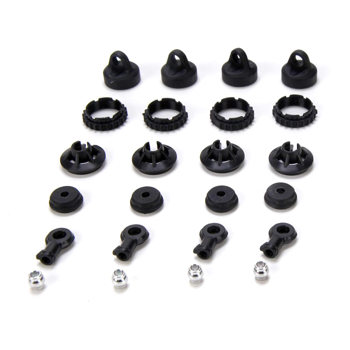 Losi LOSB2904 Shock Plastics Set (4): 10-T Ten-T Ten-SCTE 810-Buggy