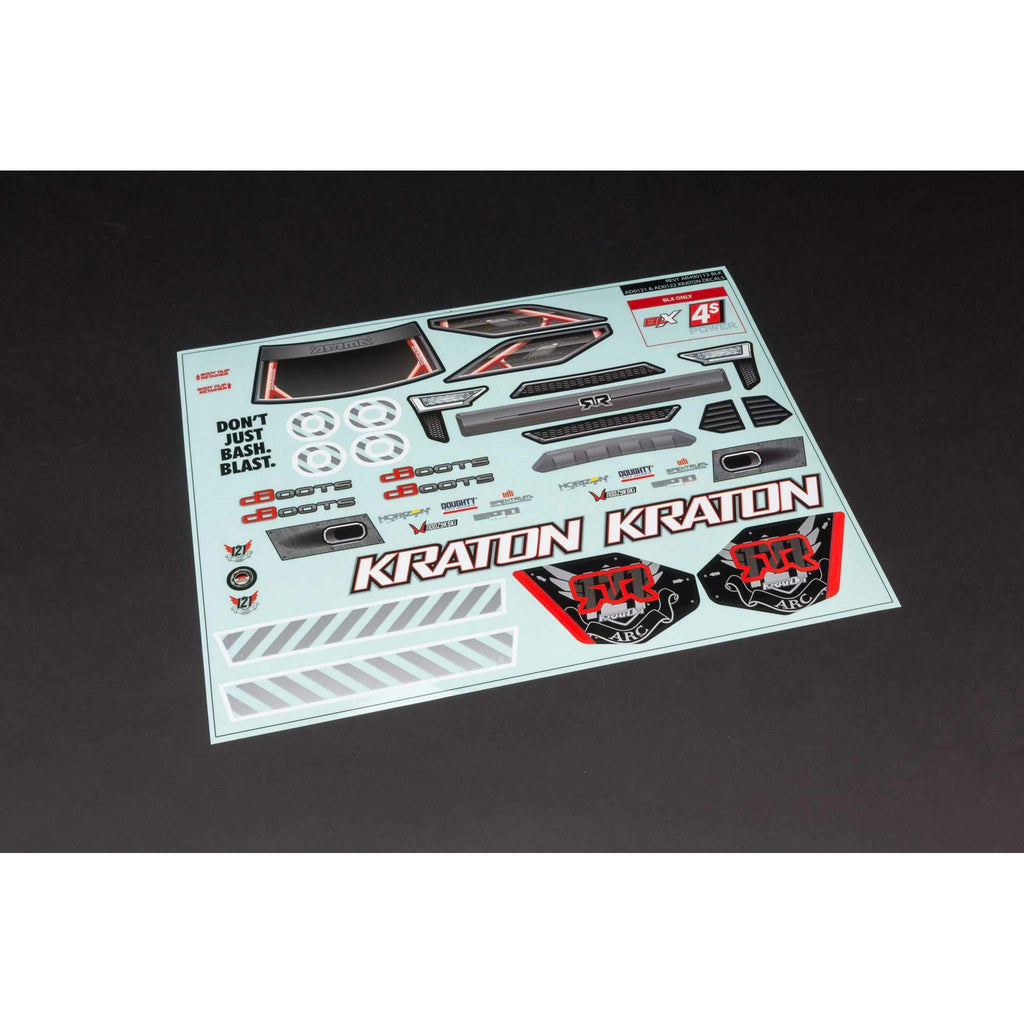 ARRMA AR402213 Kraton 4x4 Clear Body w/Decals 1/10 Replacement Bodyshell