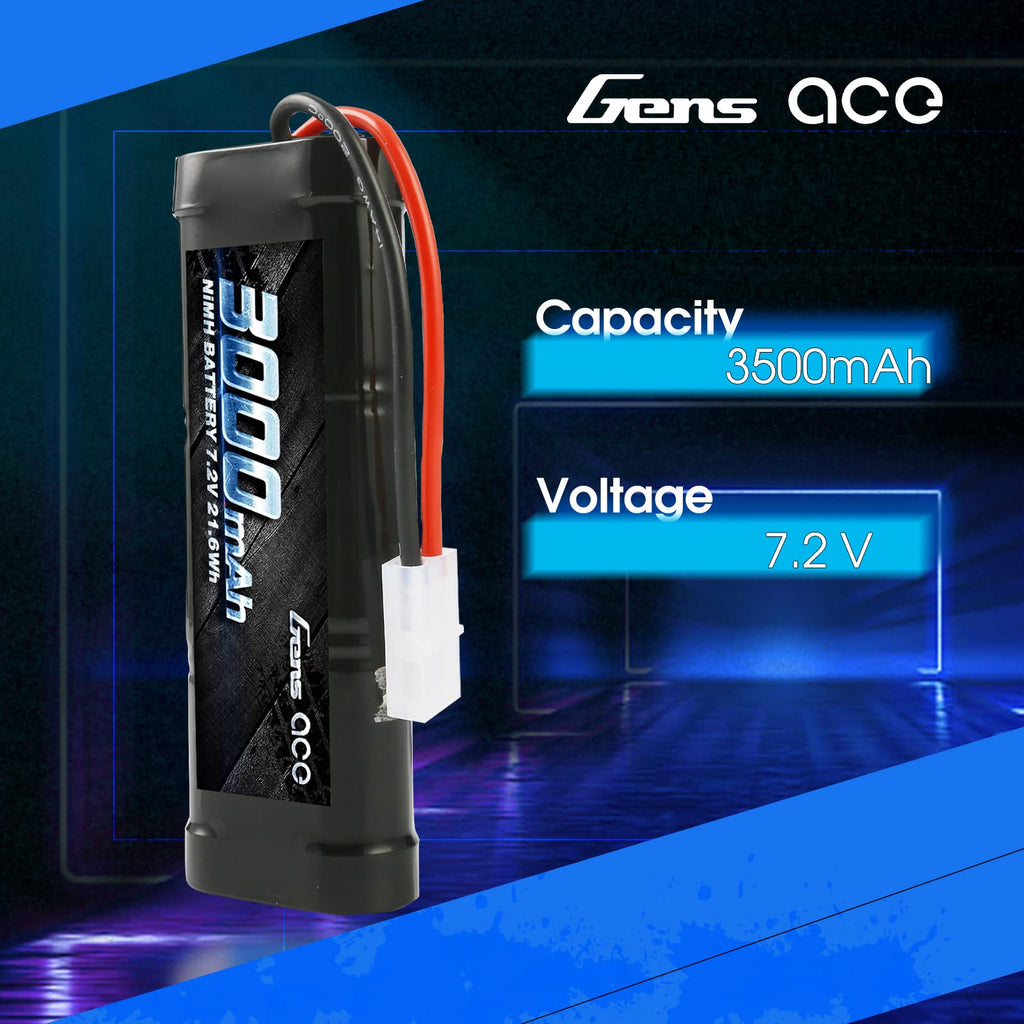 Gens Ace NM30006ST 7.2V 3000mAh 7.2V NiMH: TAM