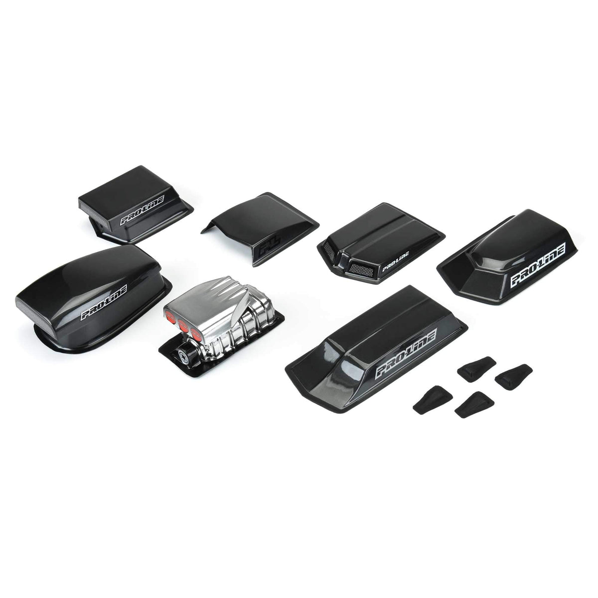 Pro-Line 636800 No Prep Drag Racing Hood Scoops & Blowers (8)