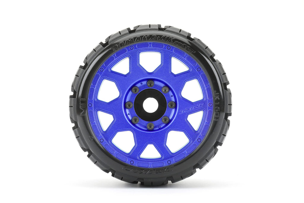 Jetko Tires 1601CLMSGBB3 1/8 SGT 3.8 EX-Tomahawk, Mounted on Metal Blue Claw