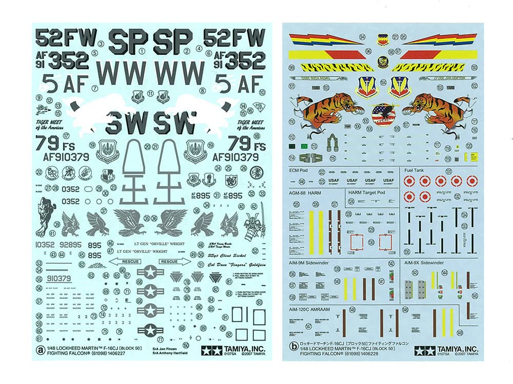 Tamiya 61098 1/48 Lockheed F-16CJ (Block 50)