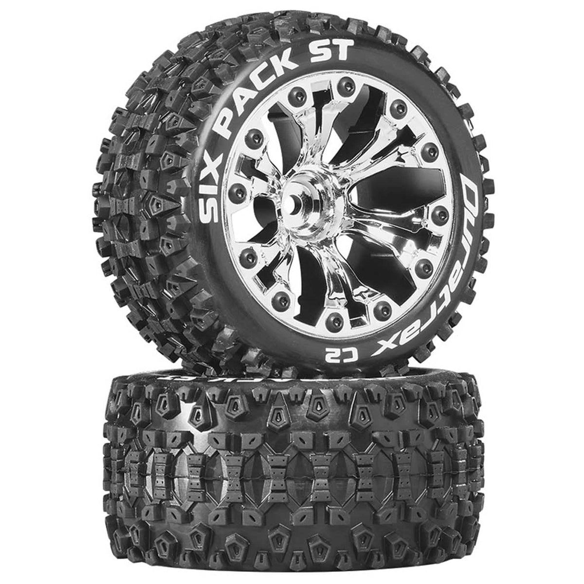 DuraTrax DTXC3563 Sixpack ST 2.8 Truck 2WD Mntd 1/2 Offset C2 Chr (2)