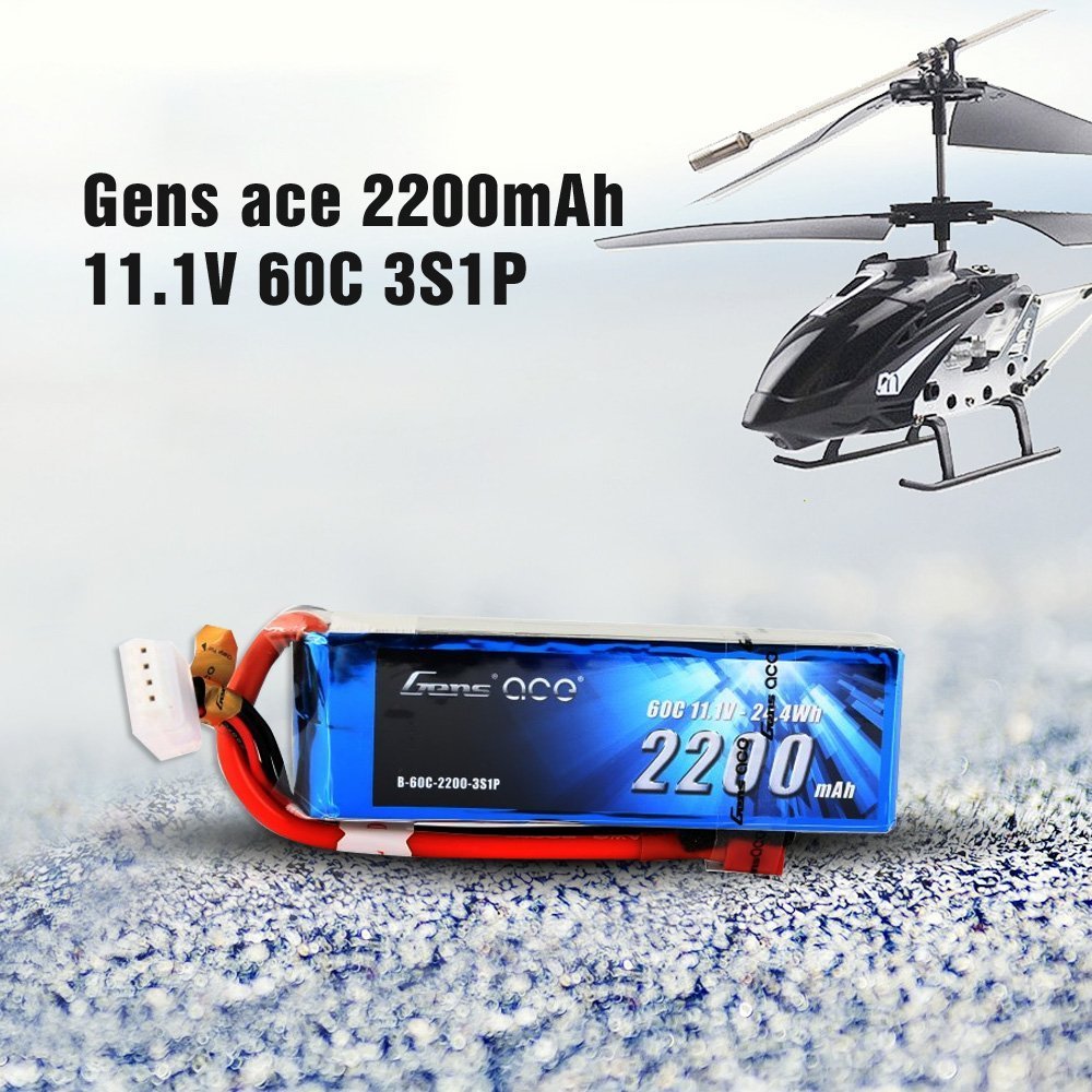 Gens Ace 22003S60D 2200mAh 11.1V 60C 3S1P Lipo Battery Pack w/ Deans