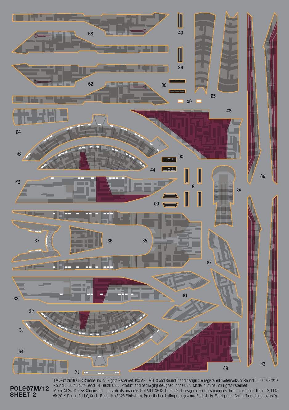 Polar Lights 967M 1/2500 Star Trek USS Shenzhou Sn Model Kit