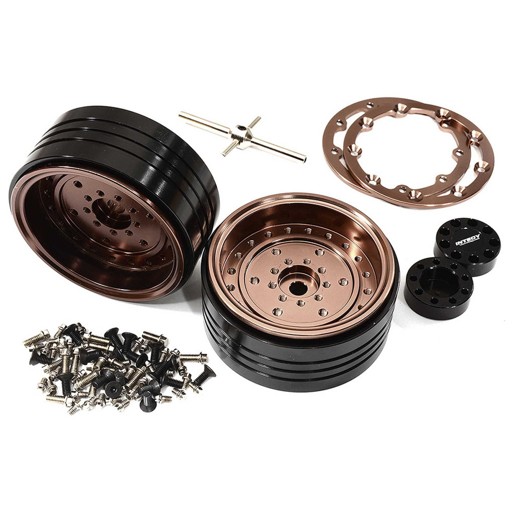 Integy C29151BRONZE Alloy Beadlock Wheels for 1/10 Enduro Sendero Brnz