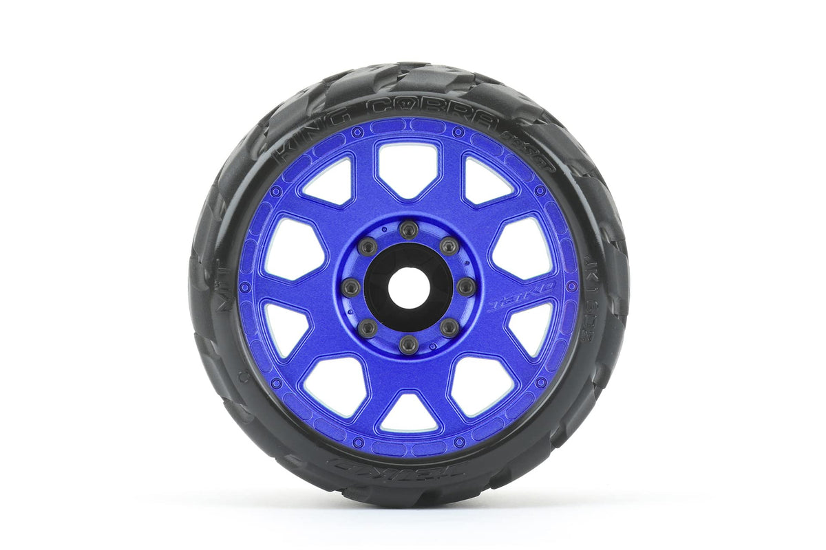 Jetko Tires 1602CLMSGBB2 1/8 SGT 3.8 EX-King Cobra, Mounted on Metal Blue Claw